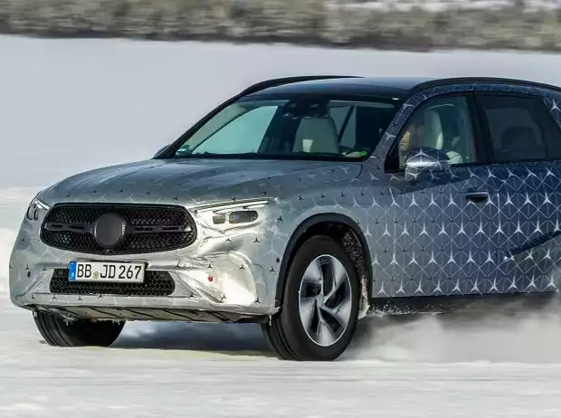 Mercedes GLC (2022) als Prototyp bei der Wintererprobung Titel-Bild zur News: Mercedes GLC (2022) als Prototyp bei der Wintererprobung
