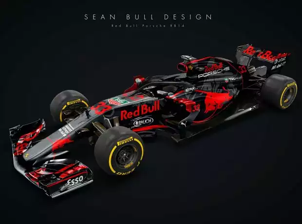 Studie Red-Bull-Porsche RB14 von Sean Bull Titel-Bild zur News: Studie Red-Bull-Porsche RB14 von Sean Bull