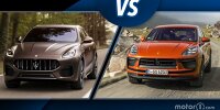 Bild zum Inhalt: Maserati Grecale gegen Porsche Macan im ersten Vergleich