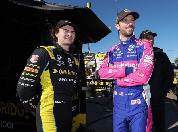 Colton Herta und Alexander Rossi in der Boxengasse