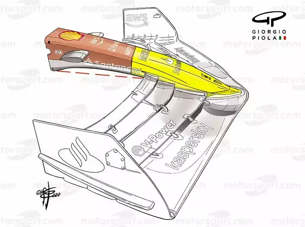 Ferrari F1-75, Nase Titel-Bild zur News: Ferrari F1-75, Nase