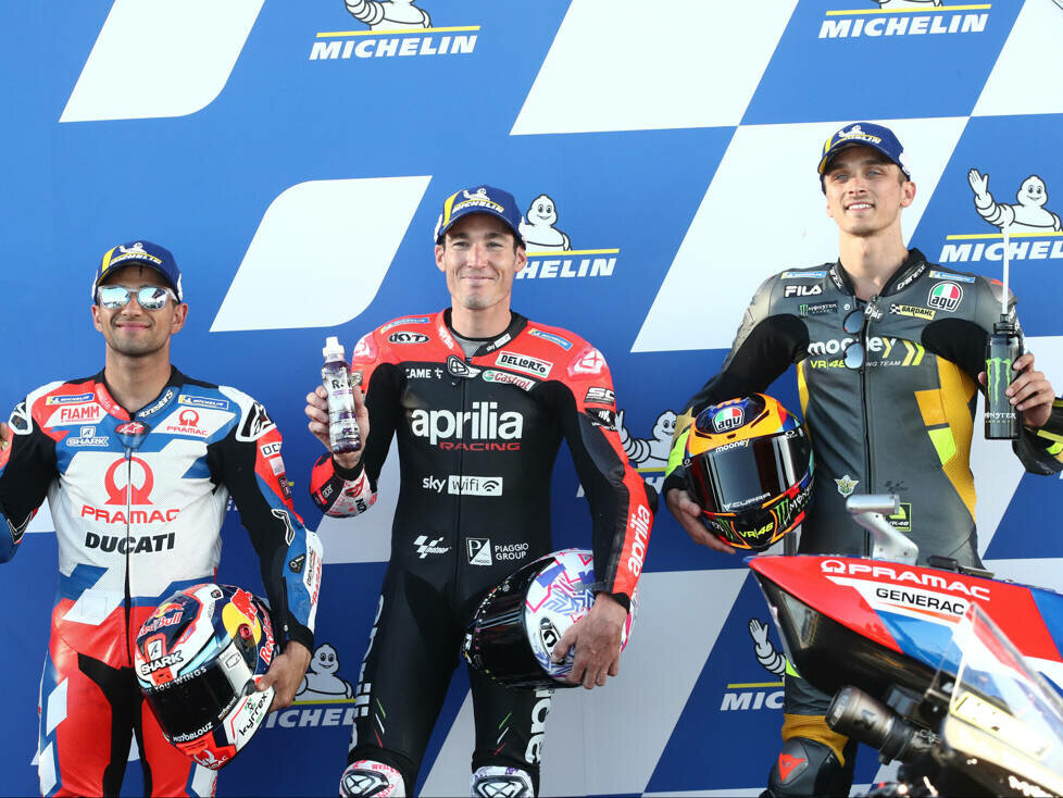 Polesitter Aleix Espargaro, 2. Jorge Martin, 3. Luca Marini