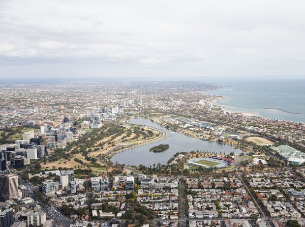 Albert Park Circuit, Panorama, Luftaufnahme