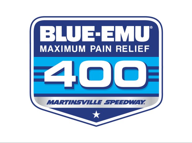 Logo: Blue-Emu Maximum Pain Relief 400 in Martinsville Logo: Blue-Emu Maximum Pain Relief 400 in Martinsville