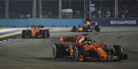 Sebastian Vettel, Charles Leclerc, Max Verstappen beim Formel-1-Rennen in Singapur 2019
