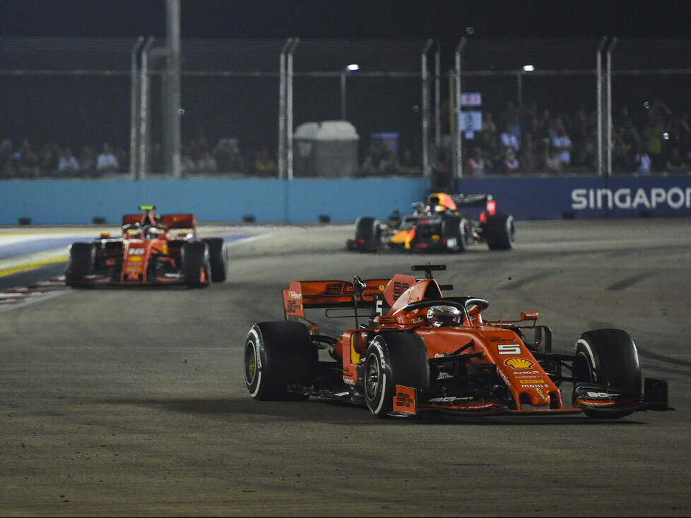 Sebastian Vettel, Charles Leclerc, Max Verstappen