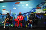 Charles Leclerc (Ferrari), Sergio Perez (Red Bull) und George Russell (Mercedes) 