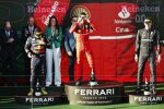 Sergio Perez (Red Bull), Charles Leclerc (Ferrari) und George Russell (Mercedes) 