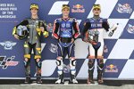 Cameron Beaubier (American Racing), Celestino Vietti (VR46) und Aron Canet (Pons) 
