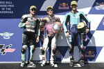 Andrea Migno (Snipers), Dennis Foggia (Leopard) und Xavier Artigas (PrüstelGP) 