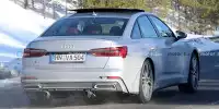 Bild zum Inhalt: Audi S6 (2022) mit mittig montiertem Auspuff erwischt