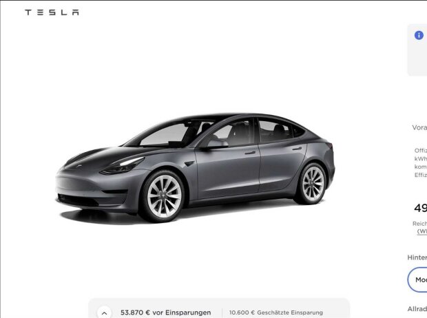 Titel-Bild zur News: Tesla Model 3 (Konfigurator)