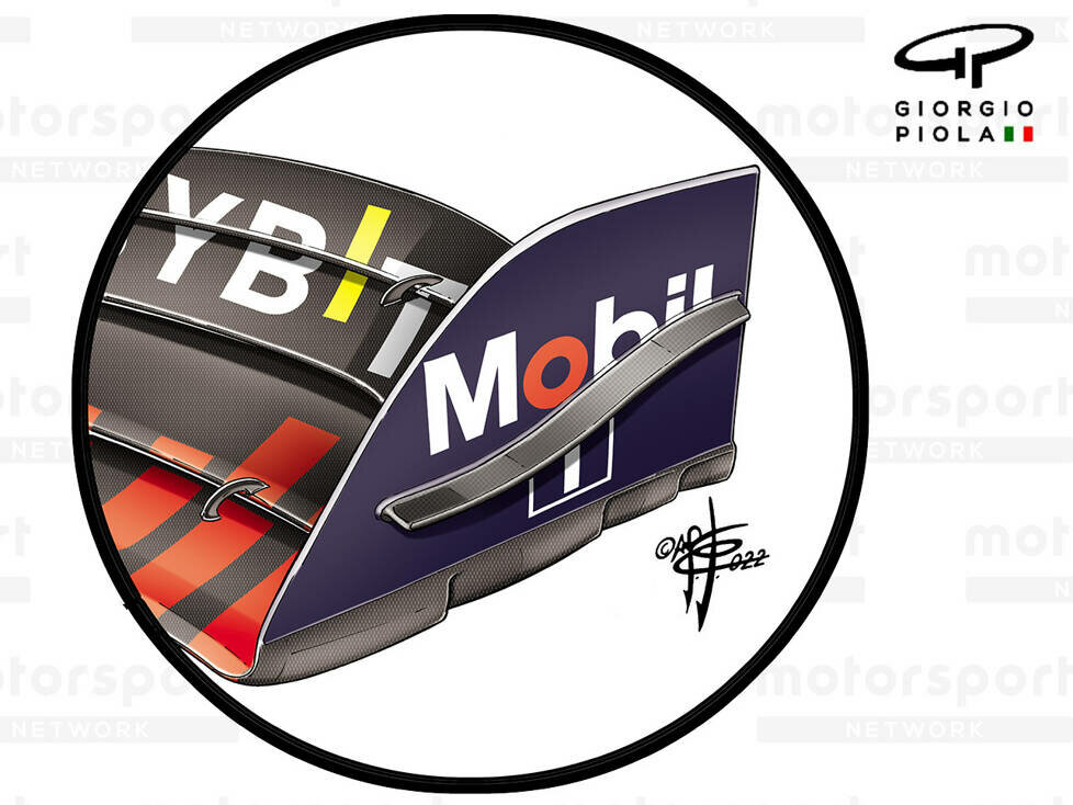 Illustration: Frontflügel des Red Bull RB18, GP Australien