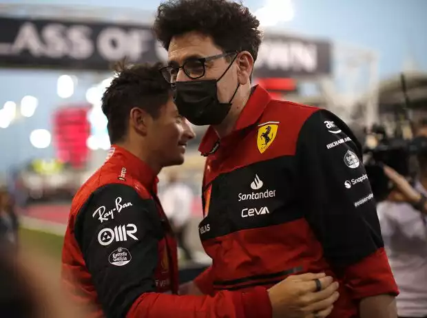 Mattia Binotto, Charles Leclerc Titel-Bild zur News: Mattia Binotto, Charles Leclerc