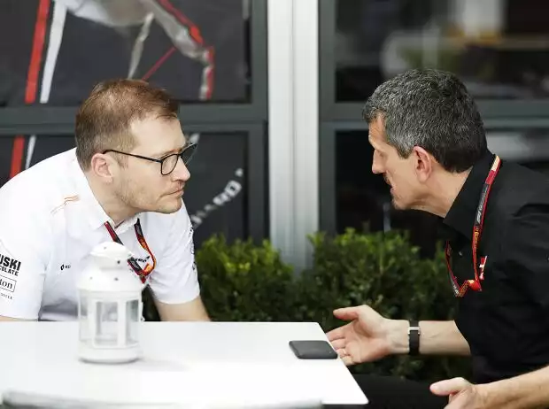 McLaren-Teamchef Andreas Seidl und Haas-Teamchef Günther Steiner Titel-Bild zur News: McLaren-Teamchef Andreas Seidl und Haas-Teamchef Günther Steiner