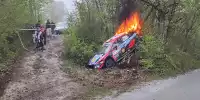 Feuerunfall von Oliver Solberg bei der Rallye Kroatien 2022
