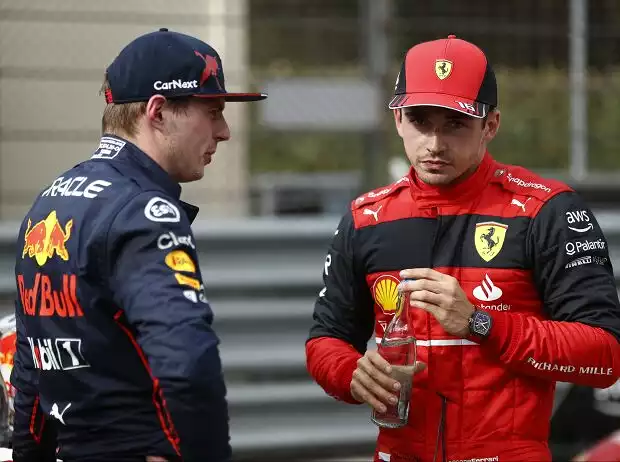 Max Verstappen, Charles Leclerc Titel-Bild zur News: Max Verstappen, Charles Leclerc