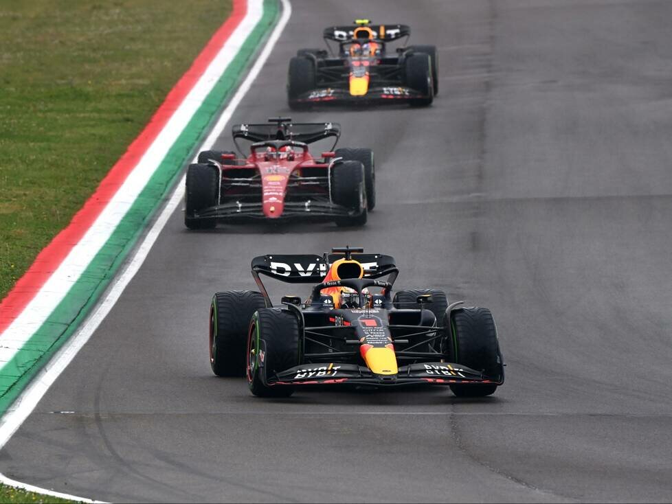 Max Verstappen, Charles Leclerc, Sergio Perez