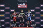 Alvaro Bautista, Jonathan Rea und Toprak Razgatlioglu 