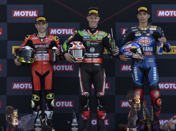 Alvaro Bautista, Jonathan Rea, Toprak Razgatlioglu Alvaro Bautista, Jonathan Rea, Toprak Razgatlioglu