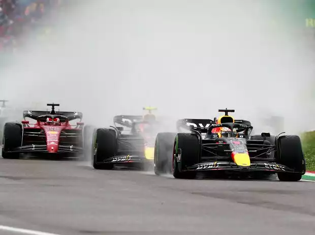 Max Verstappen, Sergio Perez, Charles Leclerc, Kevin Magnussen Titel-Bild zur News: Max Verstappen, Sergio Perez, Charles Leclerc, Kevin Magnussen
