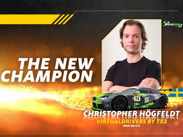 Christopher Högfeldt: Meister 2022 der ADAC GT Masters eSports Championship Christopher Högfeldt: Meister 2022 der ADAC GT Masters eSports Championship