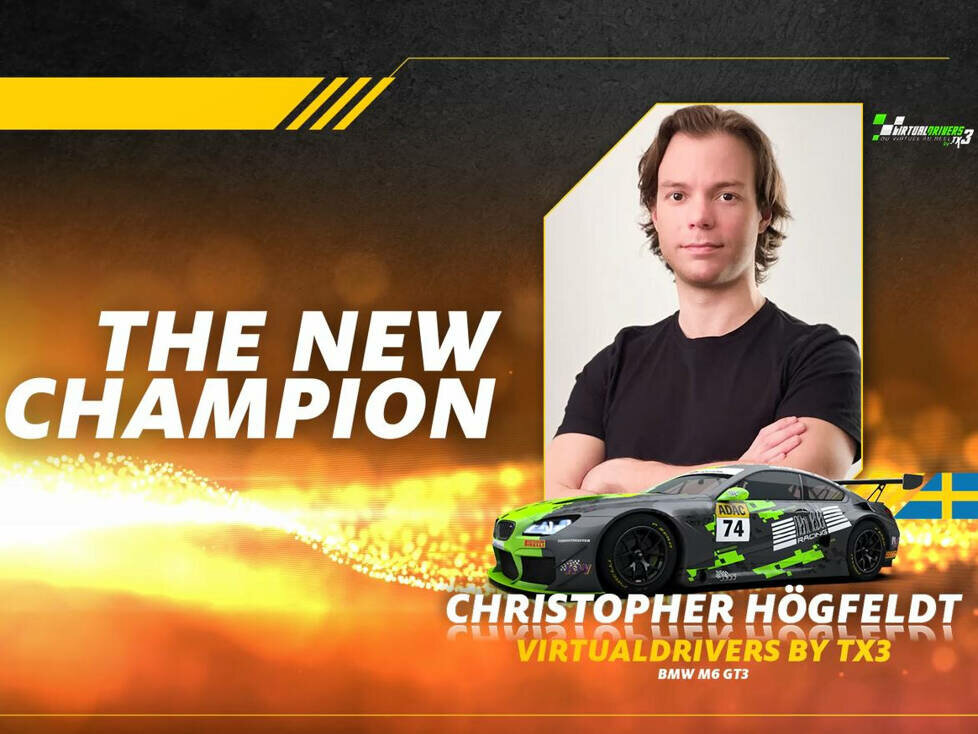 Christopher Högfeldt: Meister 2022 der ADAC GT Masters eSports Championship