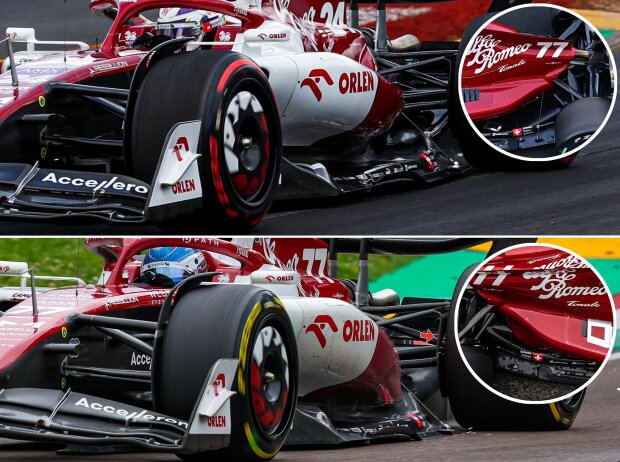 Das Seitenkasten-Update bei Alfa Romeo für das Formel-1-Rennen 2022 in Imola