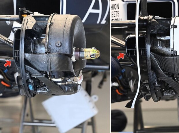 Bremsschacht-Update am AlphaTauri AT03 für das Formel-1-Rennen in Imola 2022