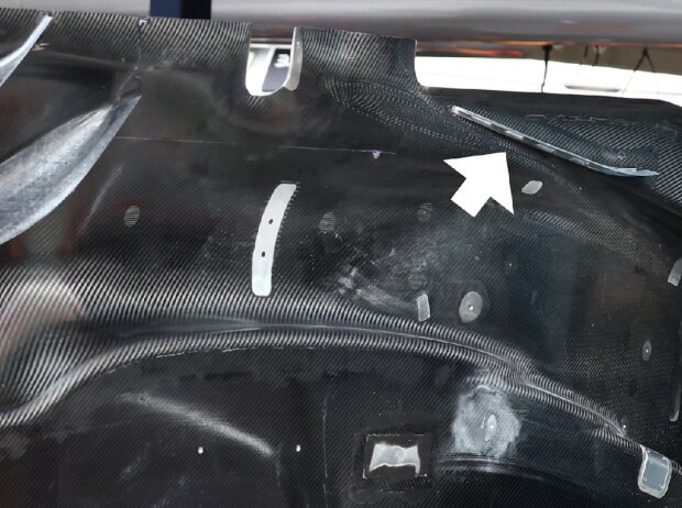 The bottom of the Red Bull RB18