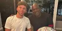 Pierre Gasly (AlphaTauri) und Basketball-Legende Michael Jordan