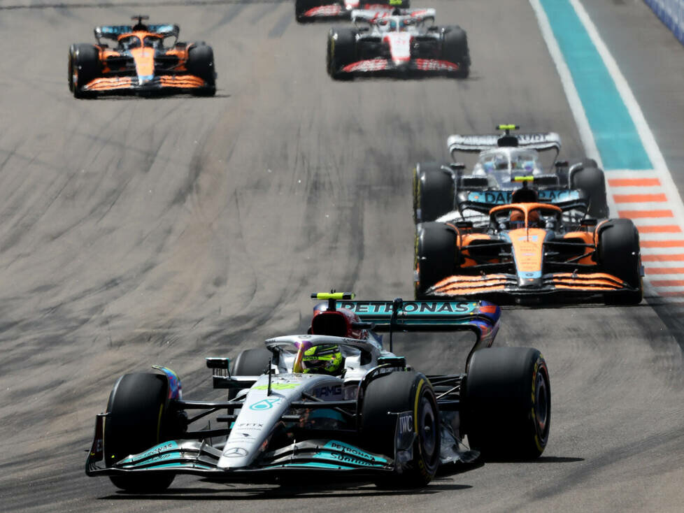 Lewis Hamilton, Lando Norris, Yuki Tsunoda