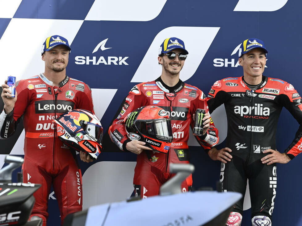 Polesitter Francesco Bagnaia, 2. Jack Miller, 3. Aleix Espargaro