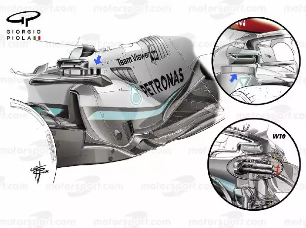 Technik-Details am Mercedes W13 in der Formel-1-Saison 2022 Titel-Bild zur News: Technik-Details am Mercedes W13 in der Formel-1-Saison 2022