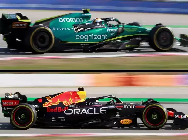 Titel-Bild zur News: "Copygate": Aston Martin AMR22 vs. Red Bull RB18