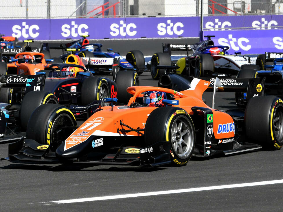Felipe Drugovich beim Rennen der Formel 2 in Dschidda