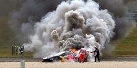 Felipe Fragas AF-Corse-Ferrari brennt beim DTM-Qualifying auf dem Lausitzring 2022 ab