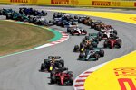 Charles Leclerc (Ferrari), Max Verstappen (Red Bull), George Russell (Mercedes), Sergio Perez (Red Bull), Carlos Sainz (Ferrari), Lewis Hamilton (Mercedes), Kevin Magnussen (Haas) und Mick Schumacher (Haas) 