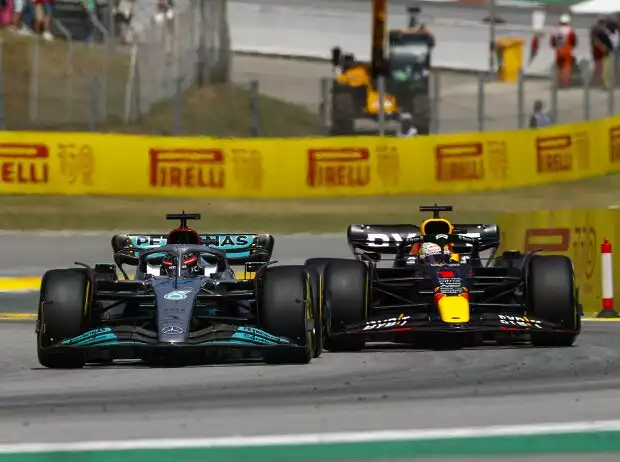 George Russell, Max Verstappen Titel-Bild zur News: George Russell, Max Verstappen