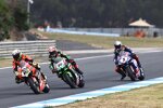 Alvaro Bautista, Jonathan Rea und Toprak Razgatlioglu 