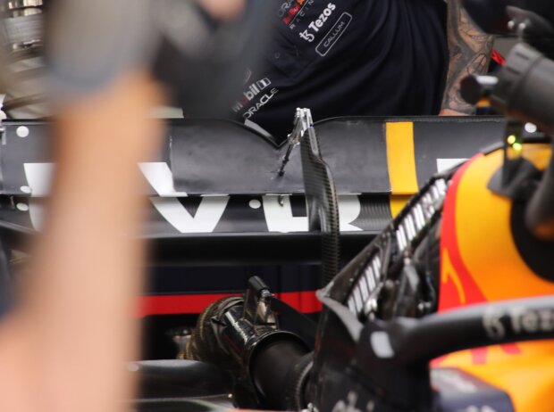 L'ala posteriore di Max Verstappen alla gara di Formula 1 in Spagna 2022