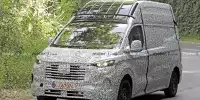 Bild zum Inhalt: Neuer Ford Transit Custom (2023) mit Hochdach erwischt