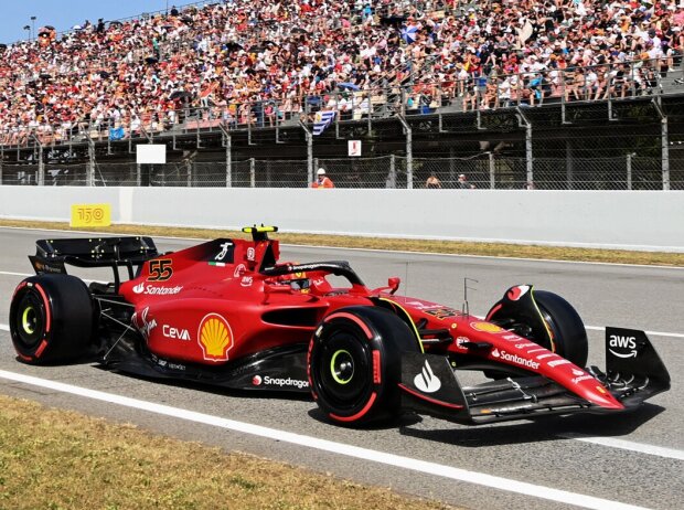 Titel-Bild zur News: Carlos Sainz im Ferrari F1-75 beim Spanien-Grand-Prix 2022 in Barcelona
