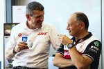 Haas-Teamchef Günther Steiner mit Frederic Vasseur von Alfa Romeo