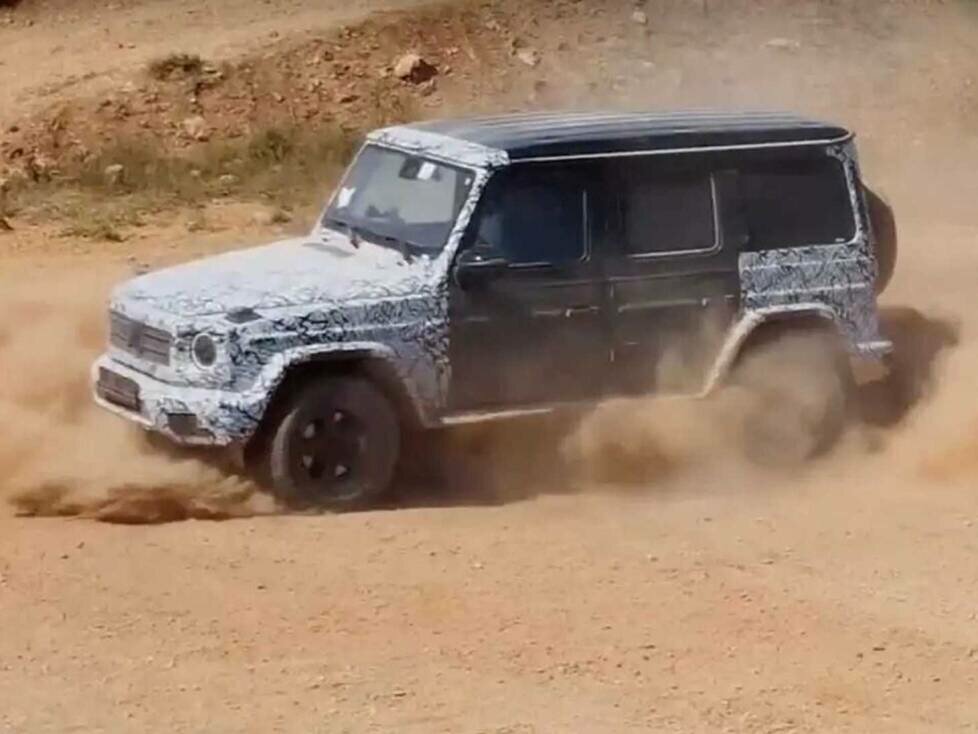 Mercedes EQG beim Tank Turn