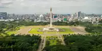 Skyline von Jakarta in Indonesien