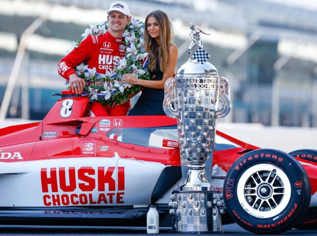 Indy-500-Sieger 2022: Marcus Ericsson (Ganassi-Honda) mit Freundin Iris Jondahl