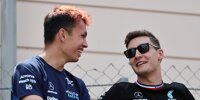 Alexander Albon (Williams) und George Russell (Mercedes) schwrzen vor dem Formel-1-Rennen in Monaco 2022