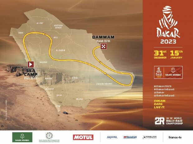 Titel-Bild zur News: Die Route der Rallye Dakar 2023