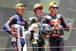 Celestino Vietti (VR46), Aron Canet (Pons) und Augusto Fernandez ( Ajo) 